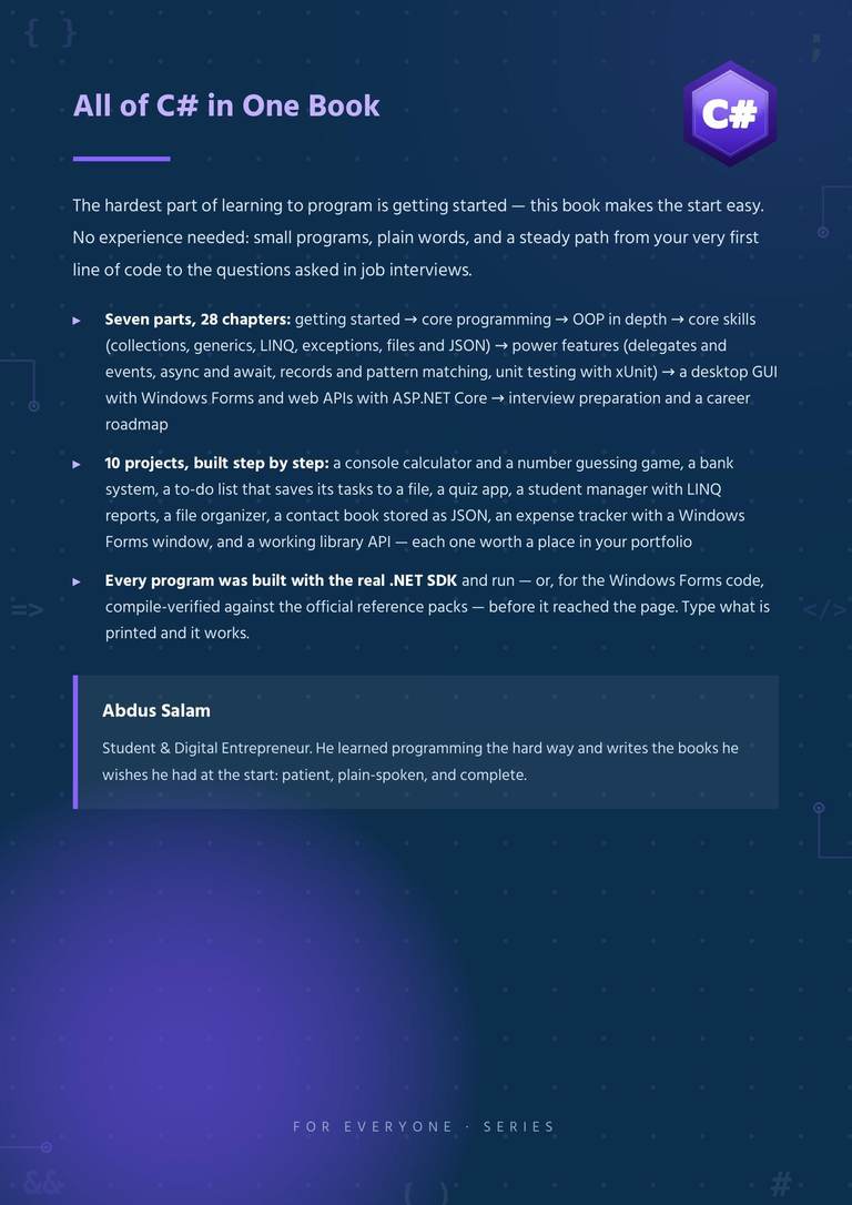 C# for Everyone preview 2