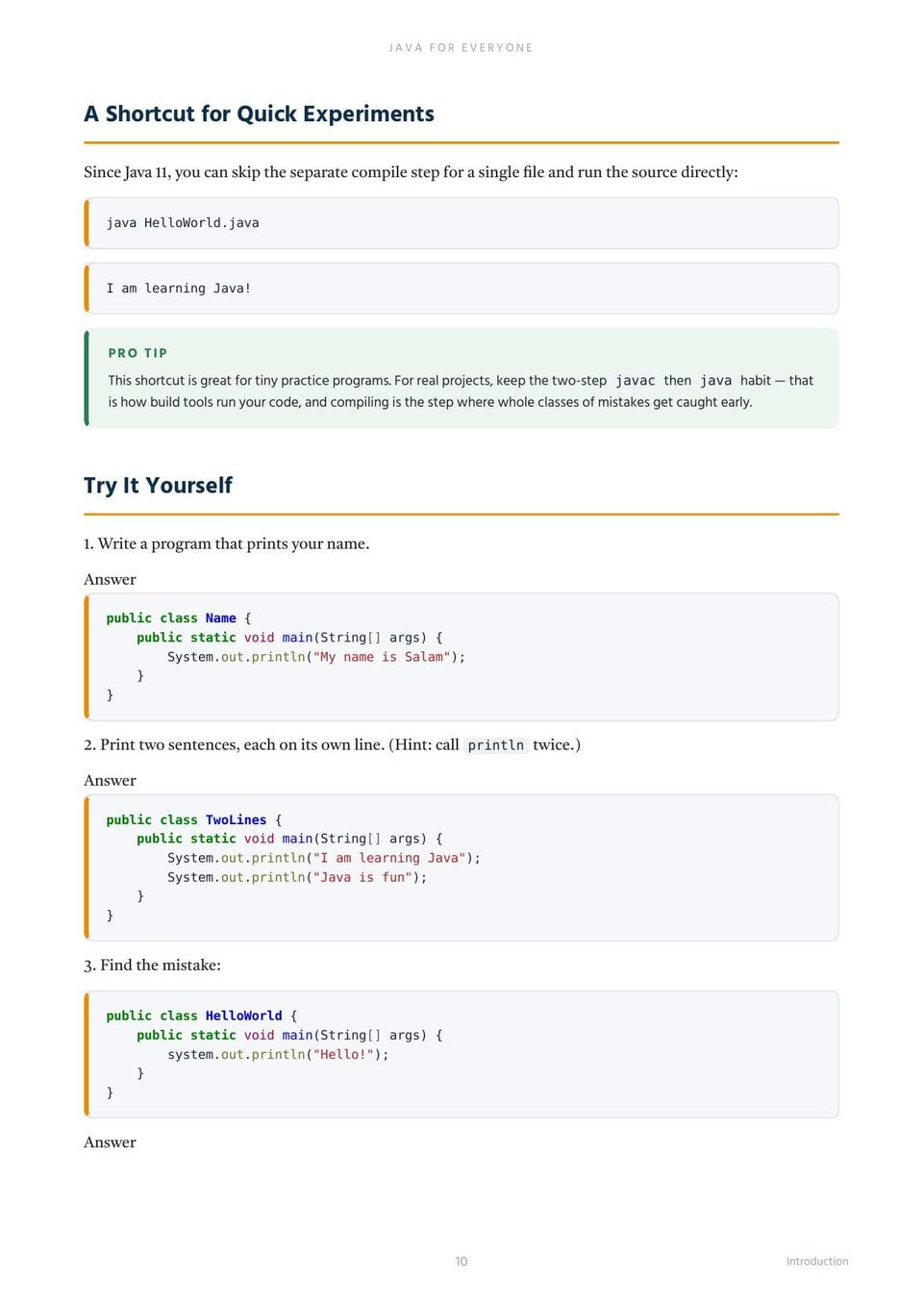 Java for Everyone preview 3
