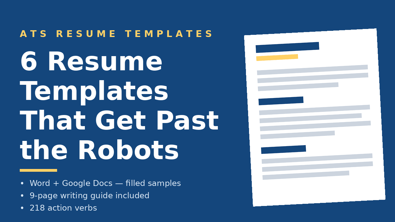 ATS Resume Templates for Engineers, Graduates, Office & Admin Staff, Sales and IT — 6 Word Templates + Writing Guide preview 3