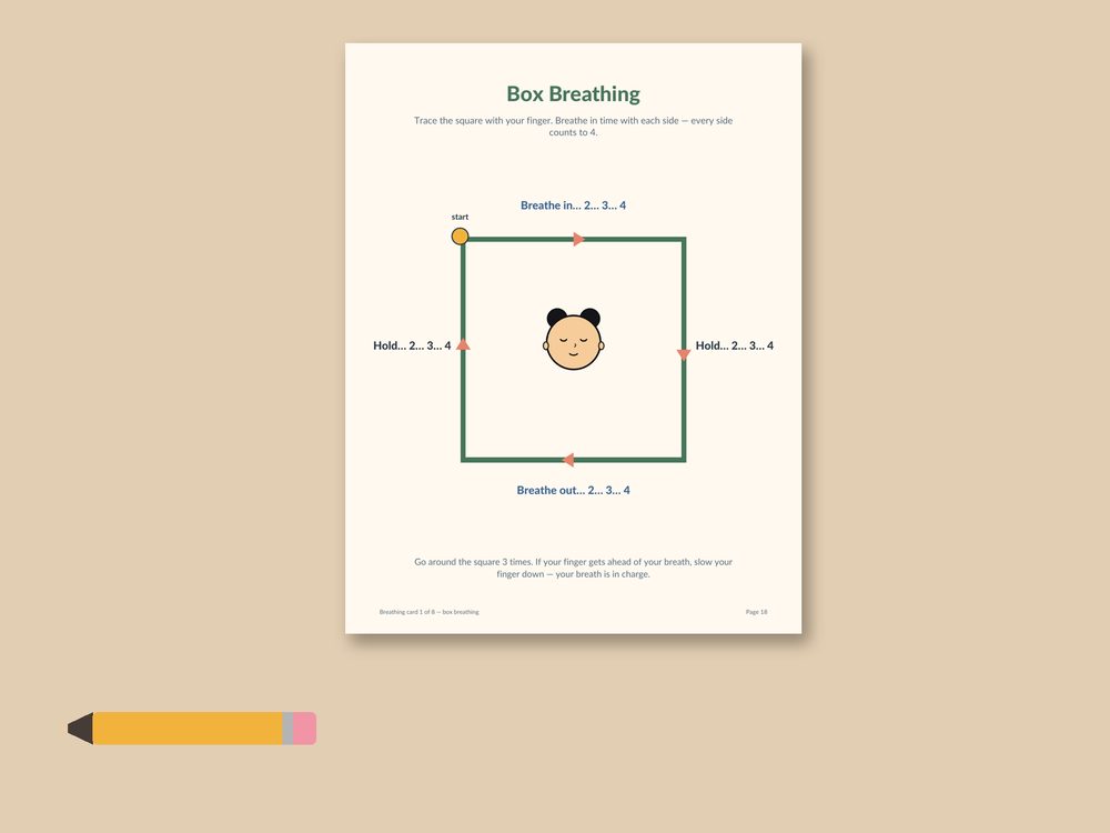 Calm Corner & SEL Toolkit — Printable Calm-Down Corner for PreK–Grade 5 (Feelings Check-In, 24 Emotion Cards, Choice Boards, Breathing Cards) — Colour + Black & White, US Letter & A4 preview 4