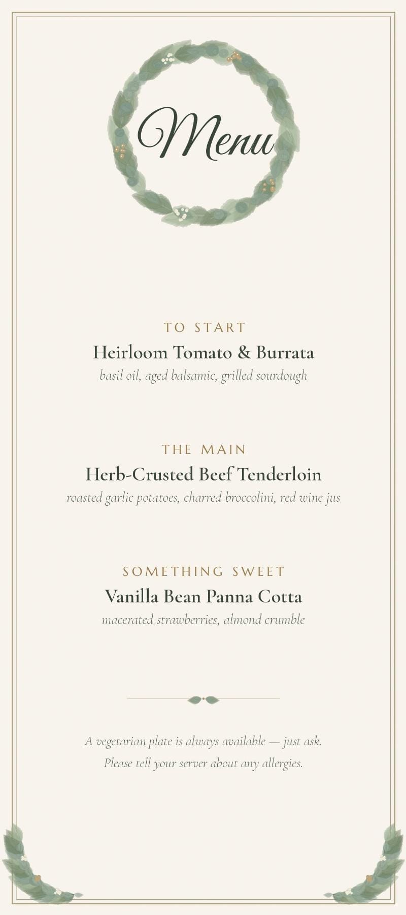 Botanical Wedding Invitation Suite — Editable Wedding Templates (Invitation, RSVP, Welcome Sign, Seating Chart, Menu, Table Numbers & Place Cards) preview 4
